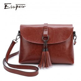 New Arrival prawdziwej skóry kobieca torba na ramię Tassel kobiety Crossbody torba 2019 moda torba małe torby klapowe dla pani