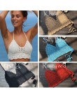 2020 nowe trójkątne Bikini Top kobieta strój kąpielowy z wycięciem szydełka czarne Bikini seksowny Top pływanie biustonosz duże 