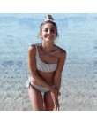 Seksowny pasek zestaw bikini kobiety jedno ramię stroje kąpielowe niski bandaż w talii strój kąpielowy strój kąpielowy lato zakr