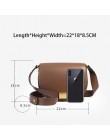 Zency 100% prawdziwej skóry Retro kobiet torba podkowa klamra półokrągła torba siodło nowe mody ramię ciemny brąz