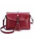 New Arrival prawdziwej skóry kobieca torba na ramię Tassel kobiety Crossbody torba 2019 moda torba małe torby klapowe dla pani