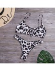 Kobiety Sexy Leopard bikini nadruk węża strój kąpielowy zakrętka tubki wysokie cięcie strój kąpielowy brazylijskie stroje kąpiel