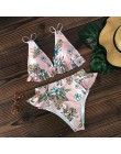 2020 Sexy brazylijskie Bikini kobiety strój kąpielowy wyściełane stroje kąpielowe Halter Bikini Set odzież plażowa Push Up strój