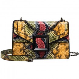 WENYUJH torebka damska nadruk węża torba na ramię Vintage Crossbody damska torba na ramię luksusowa skórzana torba Sac A Main