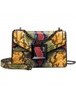 WENYUJH torebka damska nadruk węża torba na ramię Vintage Crossbody damska torba na ramię luksusowa skórzana torba Sac A Main