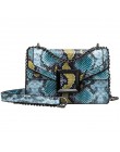 WENYUJH torebka damska nadruk węża torba na ramię Vintage Crossbody damska torba na ramię luksusowa skórzana torba Sac A Main