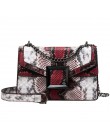 WENYUJH torebka damska nadruk węża torba na ramię Vintage Crossbody damska torba na ramię luksusowa skórzana torba Sac A Main