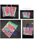 Kobiet o dużej pojemności laser holograficzny torebka nieregularne geometryczne świetliste dziewczyny torba na ramię torba na la