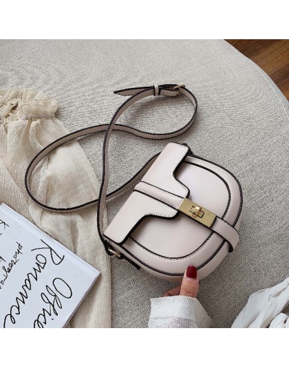 Moda Crossbody torba dla kobiet torba siodło PU skórzane torby listonoszki półokrągłe torebki francuska torba niszowa