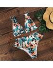 2020 Sexy brazylijskie Bikini kobiety strój kąpielowy wyściełane stroje kąpielowe Halter Bikini Set odzież plażowa Push Up strój