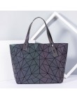Kobiet o dużej pojemności laser holograficzny torebka nieregularne geometryczne świetliste dziewczyny torba na ramię torba na la