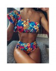 2020 seksowne Bikini stroje kąpielowe kobiety strój kąpielowy Push Up Biquini brazylijski Bikini Set związywane lato Bikini druk