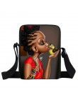 Afro Lady dziewczyna torba na ramię afryki piękna księżniczka mała torba na ramię brązowy kobiet torebki mini skrzynki nastolate