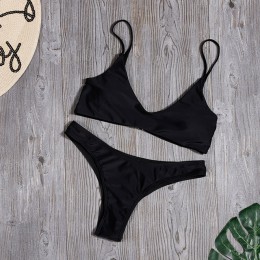 Lefeel stałe Bikini Set kobiety Sexy brazylijski strój kąpielowy Bikini lato zakrętka tubki stroje kąpielowe niskiej talii strój