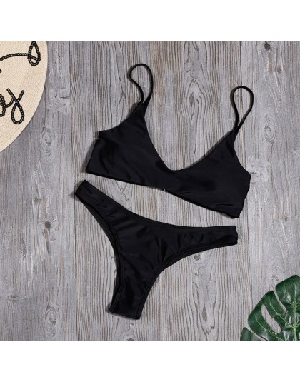 Lefeel stałe Bikini Set kobiety Sexy brazylijski strój kąpielowy Bikini lato zakrętka tubki stroje kąpielowe niskiej talii strój
