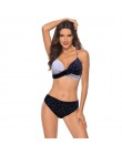 Dwuczęściowy strój kąpielowy dla kobiet bikini na wakacje we wzory klasyczny wygodny modny seksowny