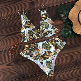 2020 Sexy brazylijskie Bikini kobiety strój kąpielowy wyściełane stroje kąpielowe Halter Bikini Set odzież plażowa Push Up strój
