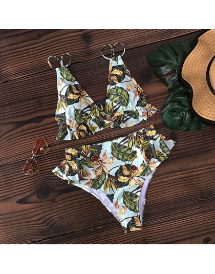 2020 Sexy brazylijskie Bikini kobiety strój kąpielowy wyściełane stroje kąpielowe Halter Bikini Set odzież plażowa Push Up strój