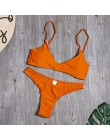 Lefeel stałe Bikini Set kobiety Sexy brazylijski strój kąpielowy Bikini lato zakrętka tubki stroje kąpielowe niskiej talii strój
