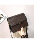 Vintage mała torebka crossbody kobiety Alligotar wzór klasyczne torby na ramię panie szeroki pasek torba crossbody kobiet Messen