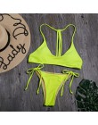 Kobiety stałe Bikini Set Sexy Micro bandażowy strój kąpielowy niskiej talii strój kąpielowy wysokie cięcie strój kąpielowy nowy 