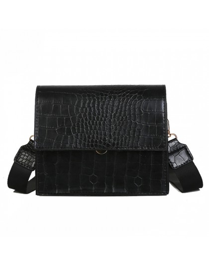 Vintage mała torebka crossbody kobiety Alligotar wzór klasyczne torby na ramię panie szeroki pasek torba crossbody kobiet Messen