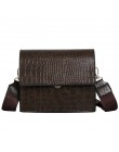 Vintage mała torebka crossbody kobiety Alligotar wzór klasyczne torby na ramię panie szeroki pasek torba crossbody kobiet Messen