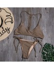 Kobiety stałe Bikini Set Sexy Micro bandażowy strój kąpielowy niskiej talii strój kąpielowy wysokie cięcie strój kąpielowy nowy 