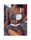 2020 nowy Sexy wysokiej talii strój kąpielowy bikini kobiety stroje kąpielowe Bandeau zestaw bikini push-up klamra strój kąpielo
