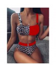 2020 nowy Sexy wysokiej talii strój kąpielowy bikini kobiety stroje kąpielowe Bandeau zestaw bikini push-up klamra strój kąpielo