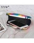 2018 moda Rainbow Box torba wieczór kobiety projektant elegancka torba wesele sprzęgła kiesa kobiet żelki mini łańcuch torba na 