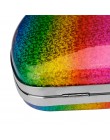 2018 moda Rainbow Box torba wieczór kobiety projektant elegancka torba wesele sprzęgła kiesa kobiet żelki mini łańcuch torba na 