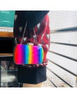 2018 moda Rainbow Box torba wieczór kobiety projektant elegancka torba wesele sprzęgła kiesa kobiet żelki mini łańcuch torba na 