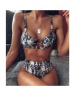 2020 nowy Sexy wysokiej talii strój kąpielowy bikini kobiety stroje kąpielowe Bandeau zestaw bikini push-up klamra strój kąpielo
