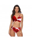 TYAKKVE Sexy 2019 Bikini Set stroje kąpielowe kobiety drukuj strój kąpielowy Push Up kropki Bikini Plus rozmiar BathingSuit kost