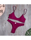 Lefeel stałe Bikini Set kobiety Sexy brazylijski strój kąpielowy Bikini lato zakrętka tubki stroje kąpielowe niskiej talii strój