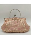 Boutique De FGG eleganckie rama kobiety formalne zroszony wieczór torebki i torebki ślubne cekiny sprzęgła torba imprezowa, kokt