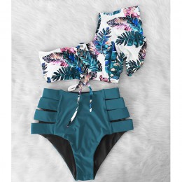 2020 seksowne Bikini stroje kąpielowe kobiety strój kąpielowy Push Up Biquini brazylijski Bikini Set związywane lato Bikini druk