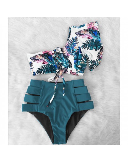 2020 seksowne Bikini stroje kąpielowe kobiety strój kąpielowy Push Up Biquini brazylijski Bikini Set związywane lato Bikini druk