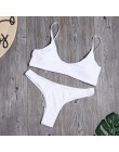 Lefeel stałe Bikini Set kobiety Sexy brazylijski strój kąpielowy Bikini lato zakrętka tubki stroje kąpielowe niskiej talii strój