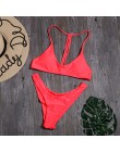 Kobiety stałe Bikini Set Sexy Micro bandażowy strój kąpielowy niskiej talii strój kąpielowy wysokie cięcie strój kąpielowy nowy 