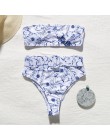 Wysokiej talii brazylijski neon bikini 2020 pas stroje kąpielowe kobiety Bandeau kostium kąpielowy damski push up kostium kąpiel