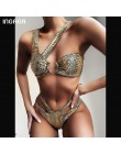 INGAGA wysokiej talii Bikini 2020 Push Up strój kąpielowy Leopard stroje kąpielowe kobiety brazylijski Bikini Set Biquini Sexy s