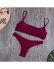 Lefeel stałe Bikini Set kobiety Sexy brazylijski strój kąpielowy Bikini lato zakrętka tubki stroje kąpielowe niskiej talii strój