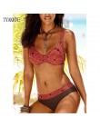 TYAKKVE Sexy 2019 Bikini Set stroje kąpielowe kobiety drukuj strój kąpielowy Push Up kropki Bikini Plus rozmiar BathingSuit kost