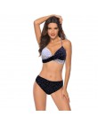 Dwuczęściowy strój kąpielowy dla kobiet bikini na wakacje we wzory klasyczny wygodny modny seksowny