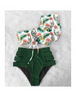 2020 seksowne Bikini stroje kąpielowe kobiety strój kąpielowy Push Up Biquini brazylijski Bikini Set związywane lato Bikini druk