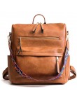Skórzany plecak kobiety 2020 studenci tornister duże plecaki wielofunkcyjne torby podróżne Mochila różowy tył vintage Pack XA529