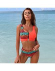 2020 nowy Sexy wysokiej talii strój kąpielowy bikini kobiety stroje kąpielowe Bandeau zestaw bikini push-up klamra strój kąpielo