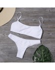 Lefeel stałe Bikini Set kobiety Sexy brazylijski strój kąpielowy Bikini lato zakrętka tubki stroje kąpielowe niskiej talii strój